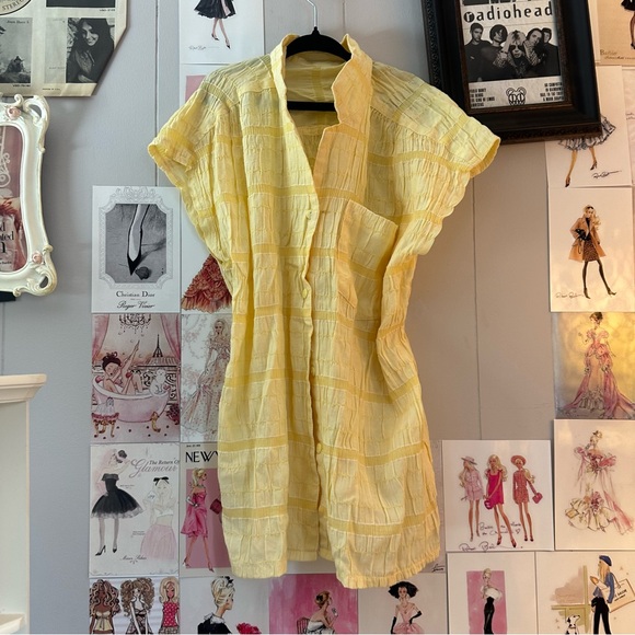 Tops - Butter Yellow Button-Up Top